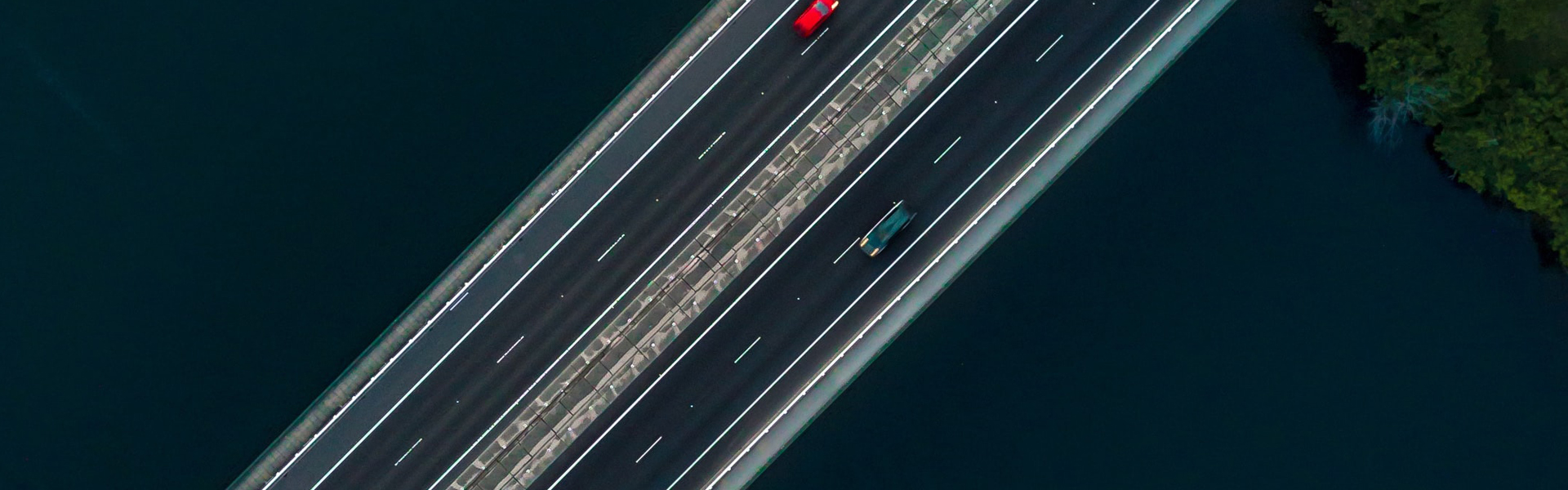 Highway bridge over water