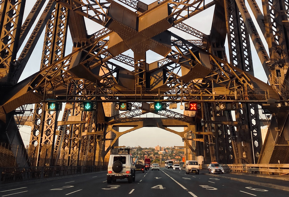 Cars on Sydney Harbour Bridge